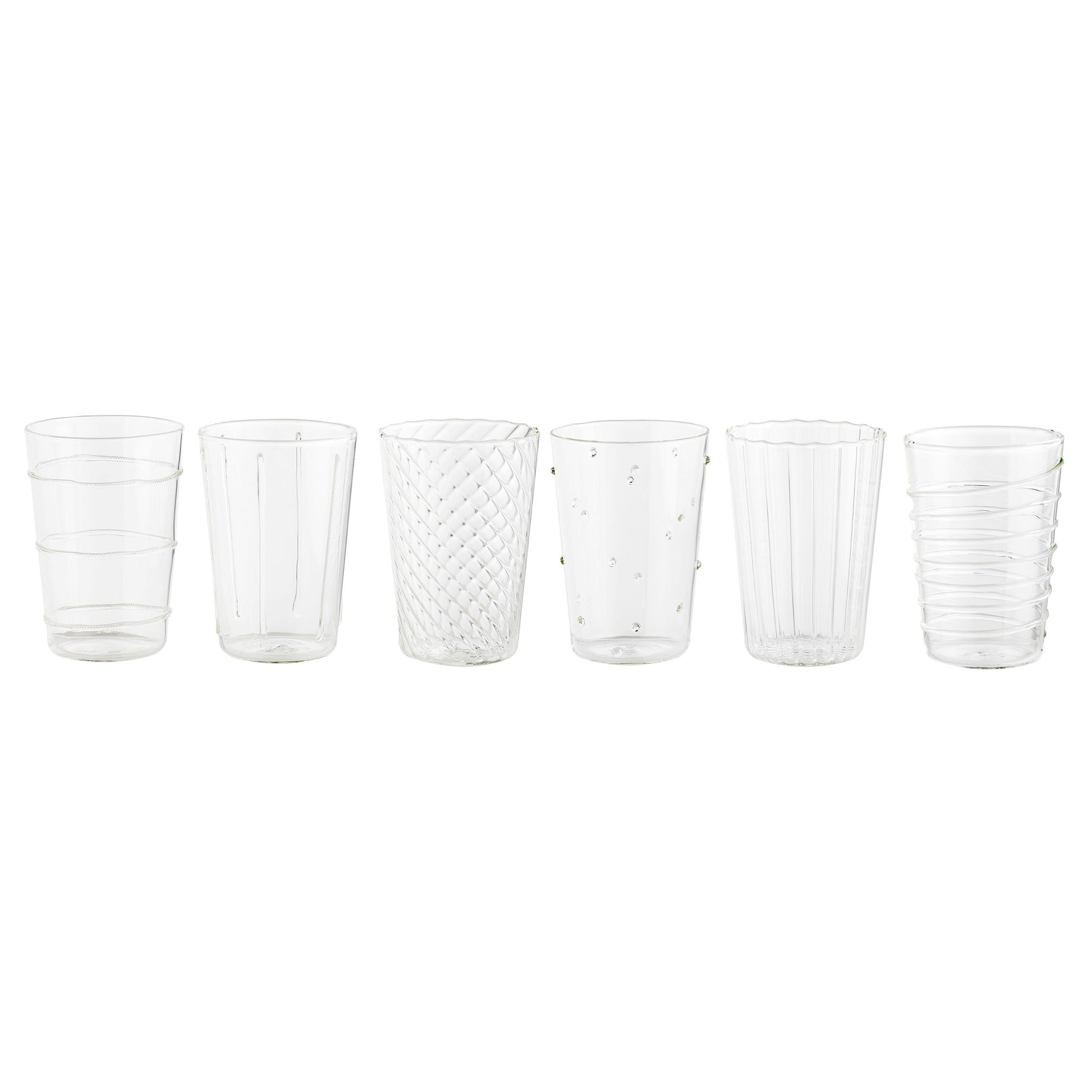 D) Drinking Glasses Set of 10, Drinkware Glassware Juice Drinking Gla