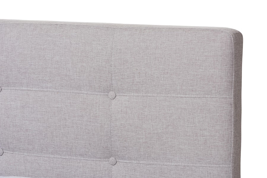 baxton studio valencia mid century modern dark grey fabric full size platform bed | Modish Furniture Store-25