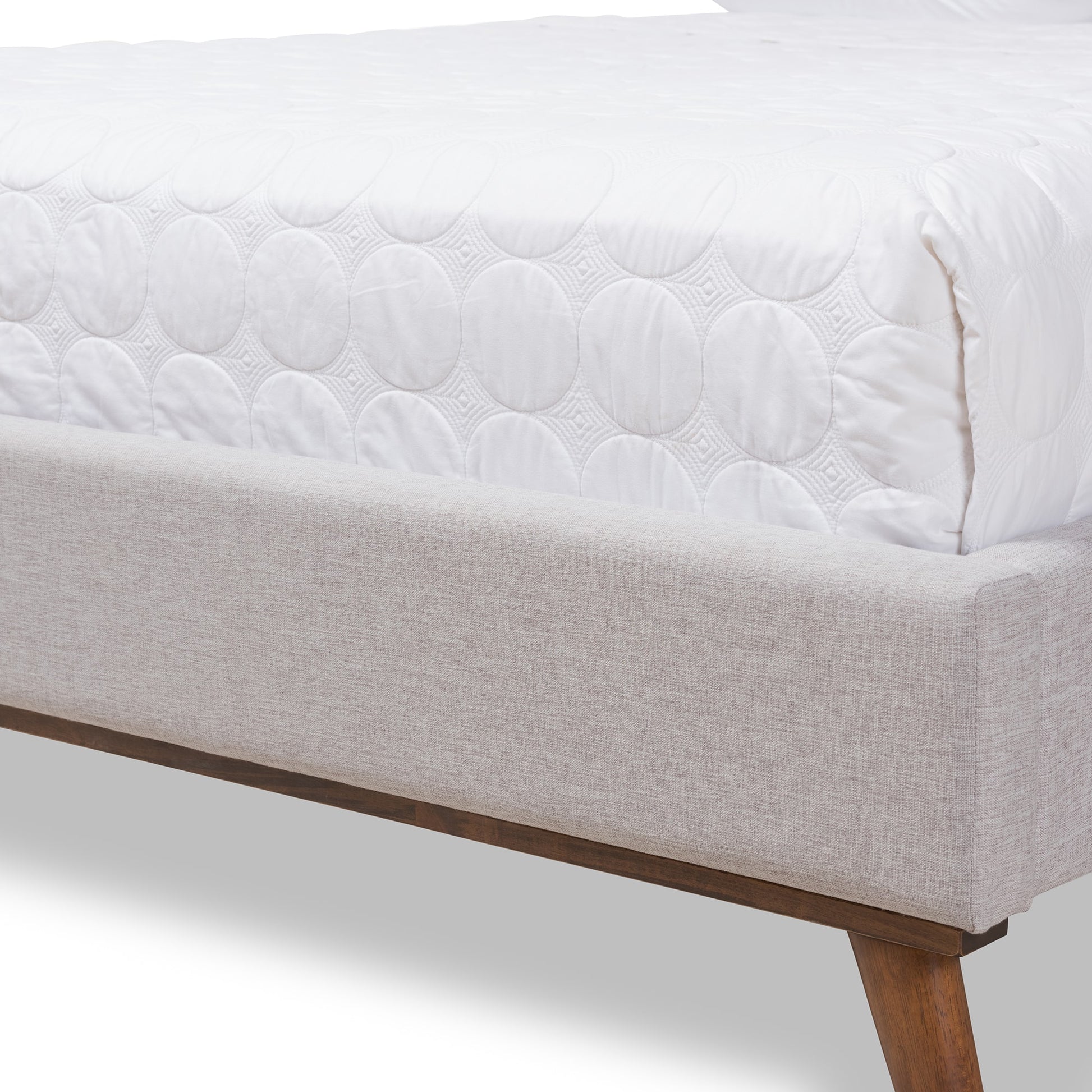 baxton studio valencia mid century modern dark grey fabric full size platform bed | Modish Furniture Store-38