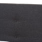 baxton studio valencia mid century modern dark grey fabric king size platform bed | Modish Furniture Store-5