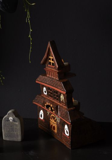 Haunted House Candleholder By Accent Decor | Candle Holders | Modishstore - 5