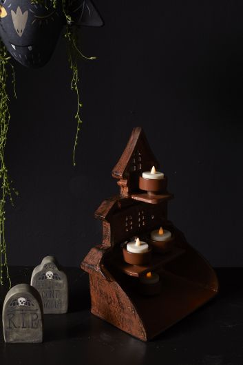 Haunted House Candleholder By Accent Decor | Candle Holders | Modishstore - 2