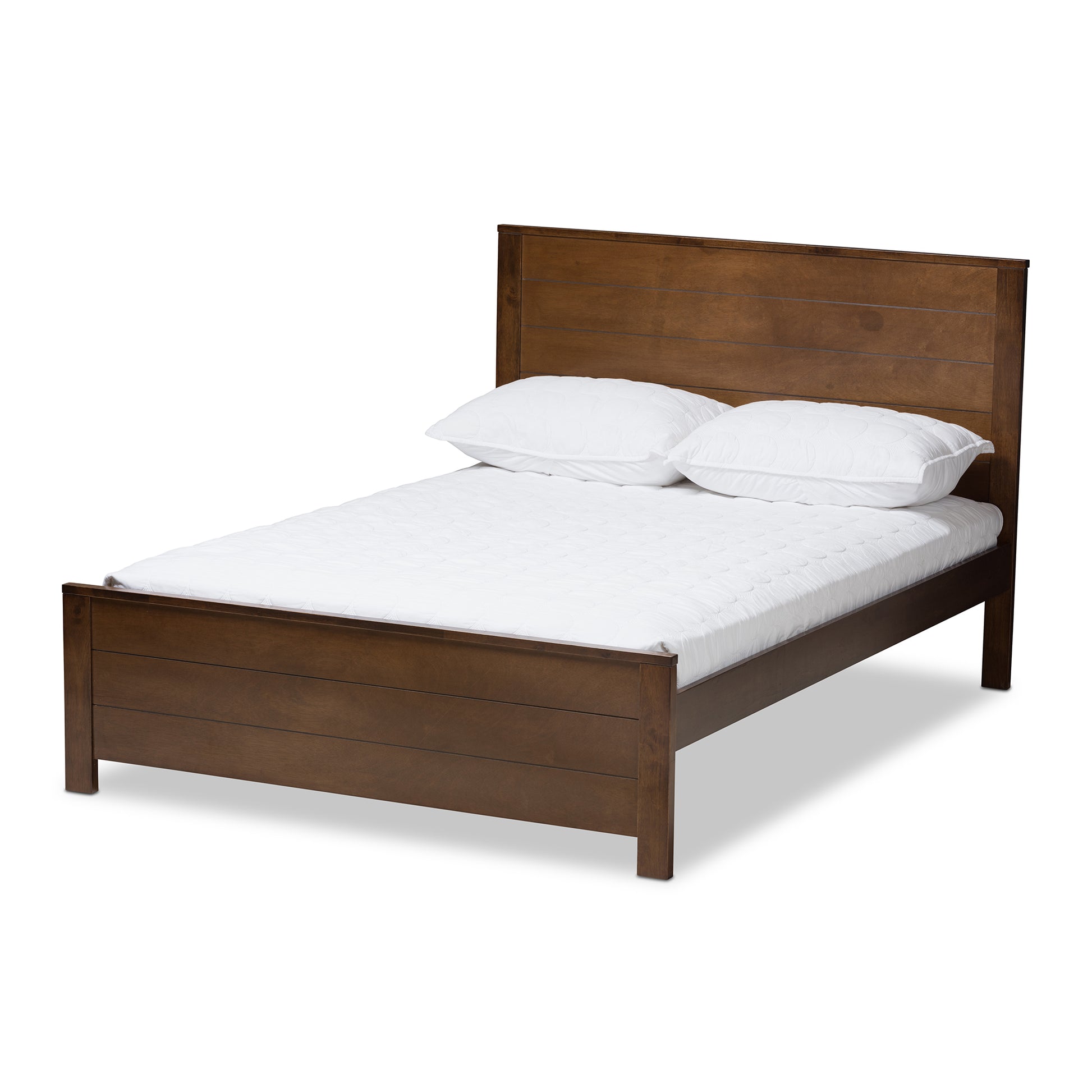 Baxton Studio Catalina Modern Classic Mission Style Brown-Finished Wood Full Platform Bed | Beds | Modishstore - 2