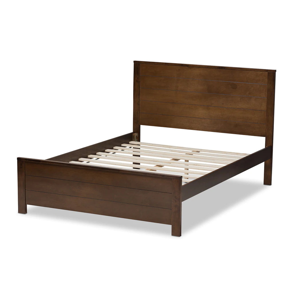 Baxton Studio Catalina Modern Classic Mission Style Brown-Finished Wood Full Platform Bed | Beds | Modishstore - 4