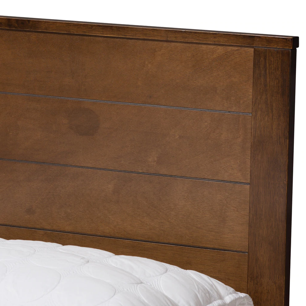 Baxton Studio Catalina Modern Classic Mission Style Brown-Finished Wood Full Platform Bed | Beds | Modishstore - 5