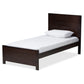 Baxton Studio Catalina Modern Classic Mission Style Brown-Finished Wood Twin Platform Bed | Beds | Modishstore - 7