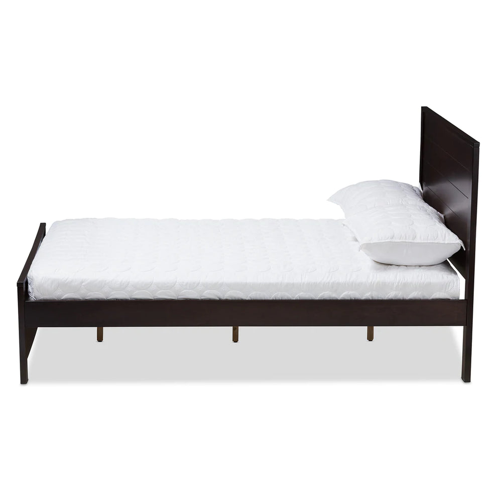 Baxton Studio Catalina Modern Classic Mission Style Brown-Finished Wood Full Platform Bed | Beds | Modishstore - 10