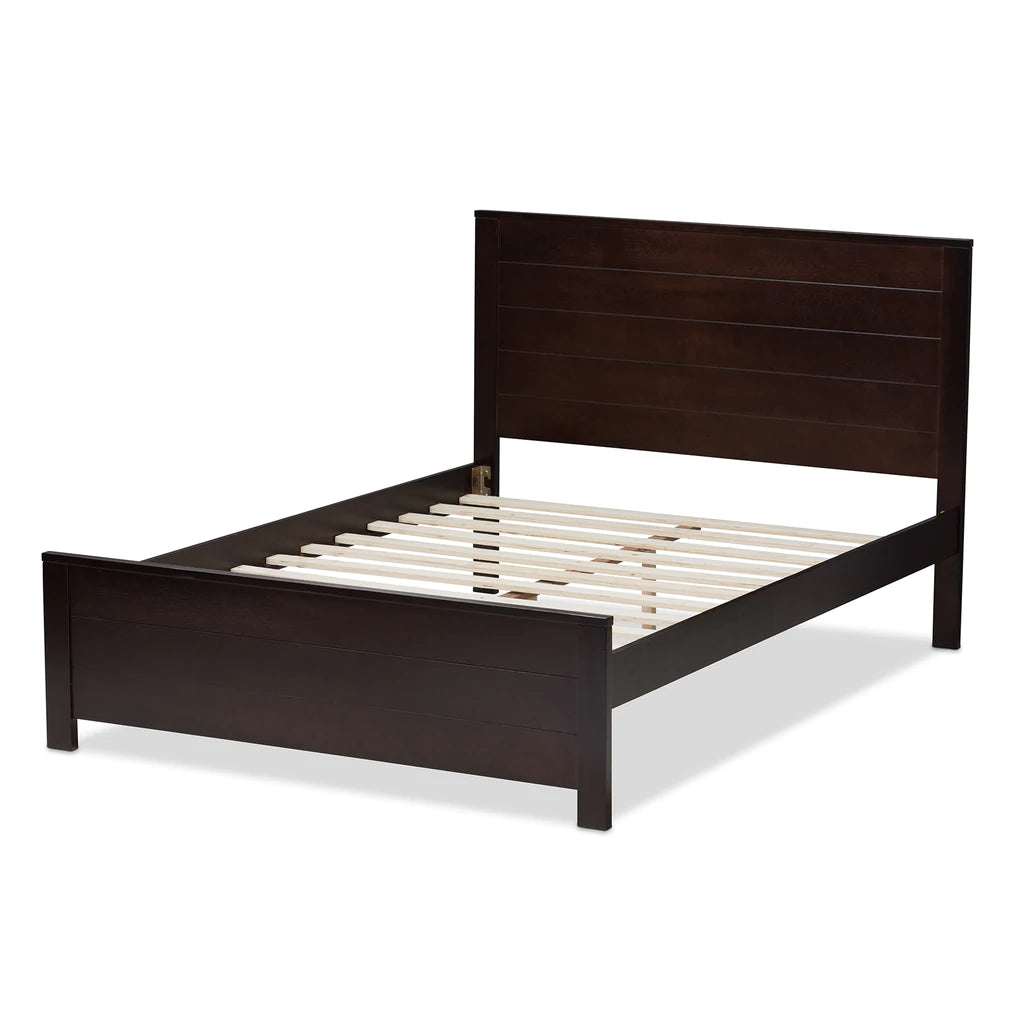 Baxton Studio Catalina Modern Classic Mission Style Brown-Finished Wood Full Platform Bed | Beds | Modishstore - 11