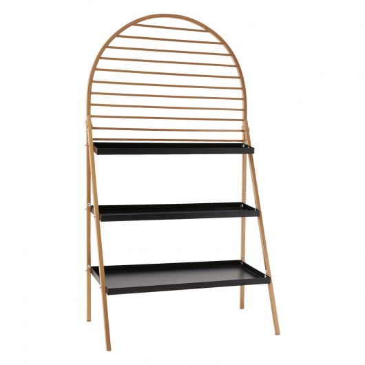 Draco Gold Arch Plant Shelf Collection By Accent Decor- 3 Shelf | Stands | Modishstore - 2