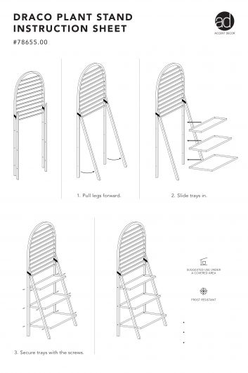 Draco Gold Arch Plant Shelf Collection By Accent Decor- 3 Shelf | Stands | Modishstore - 5
