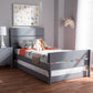 Baxton Studio Nereida Modern Classic Mission Style Grey-Finished Wood Twin Platform Bed | Beds | Modishstore