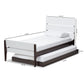 Baxton Studio Nereida Modern Classic Mission Style Grey-Finished Wood Twin Platform Bed | Beds | Modishstore - 9