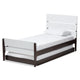 Baxton Studio Nereida Modern Classic Mission Style Grey-Finished Wood Twin Platform Bed | Beds | Modishstore - 8