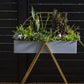 Kenji Grey Metal Plant Trough By Accent Decor | Planters, Troughs & Cachepots | Modishstore - 1