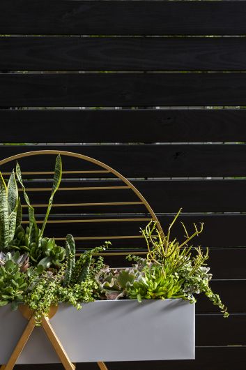 Kenji Grey Metal Plant Trough By Accent Decor | Planters, Troughs & Cachepots | Modishstore - 4