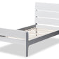 Baxton Studio Nereida Modern Classic Mission Style White and Dark Grey-Finished Wood Twin Platform Bed | Beds | Modishstore - 15