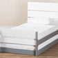 Baxton Studio Nereida Modern Classic Mission Style White and Grey-Finished Wood Twin Platform Bed | Beds | Modishstore - 4
