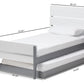 Baxton Studio Nereida Modern Classic Mission Style White and Dark Grey-Finished Wood Twin Platform Bed | Beds | Modishstore - 8