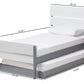 Baxton Studio Nereida Modern Classic Mission Style White and Grey-Finished Wood Twin Platform Bed | Beds | Modishstore - 8