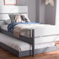 Baxton Studio Nereida Modern Classic Mission Style White and Grey-Finished Wood Twin Platform Bed | Beds | Modishstore - 2