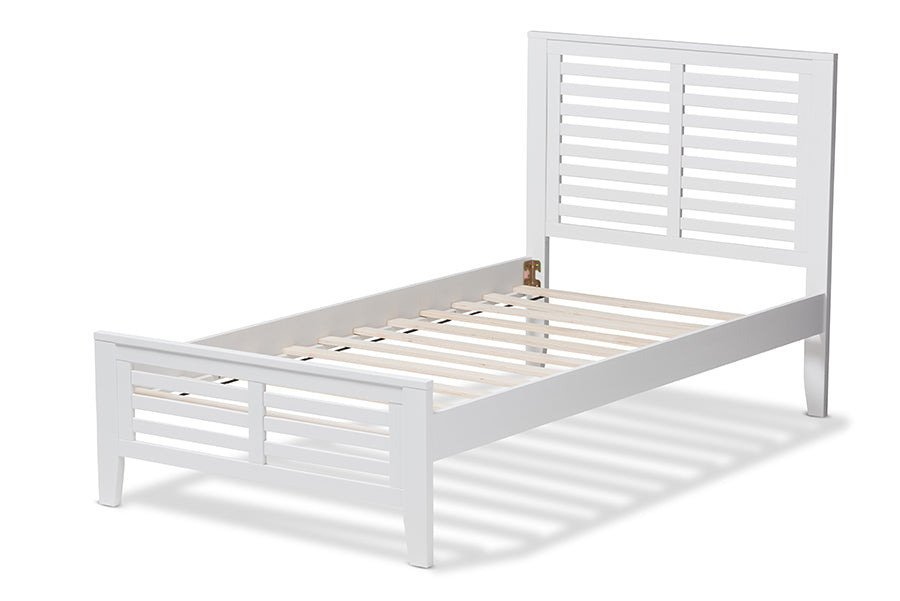 Baxton Studio Annette Gray Linen Modern Bed with Upholstered Headboard - Queen Size | Beds | Modishstore - 4
