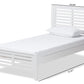 Baxton Studio Sedona Modern Classic Mission Style White-Finished Wood Twin Platform Bed | Beds | Modishstore - 8
