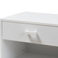 Baxton Studio Deirdre Modern and Contemporary White Wood 1-Drawer Nightstand | Nightstands | Modishstore - 4