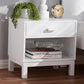 Baxton Studio Deirdre Modern and Contemporary White Wood 1-Drawer Nightstand | Nightstands | Modishstore - 2
