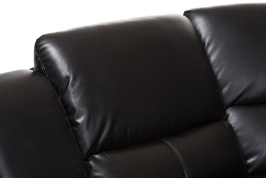 Baxton Studio Amaris Modern and Contemporary Grey Bonded Leather 5-Piece Power Reclining Sectional Sofa with USB Ports | Sofas | Modishstore - 15