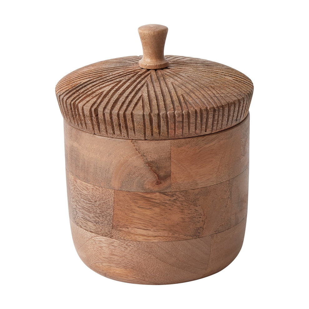 Oaknut Canister Set Of 2 By Accent Decor | Jars & Canisters | Modishstore - 3