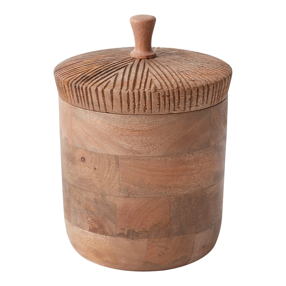 Oaknut Canister Set Of 2 By Accent Decor | Jars & Canisters | Modishstore - 4