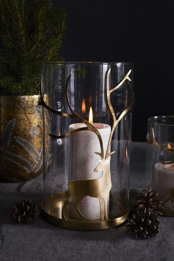 Chital Candleholder Set Of 2 By Accent Decor | Candle Holders | Modishstore - 3
