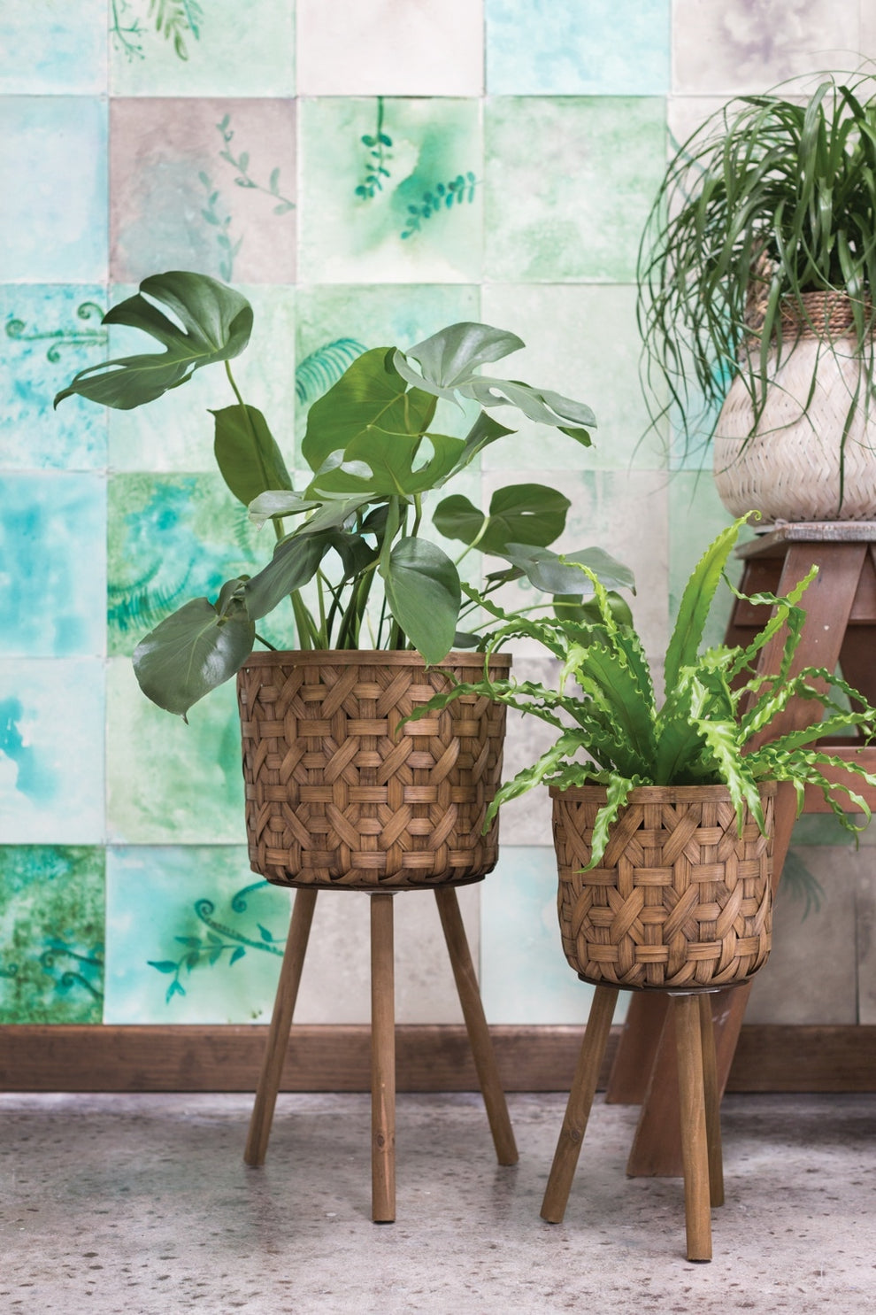 Bam Basket By Accent Decor | Planters, Troughs & Cachepots | Modishstore - 1