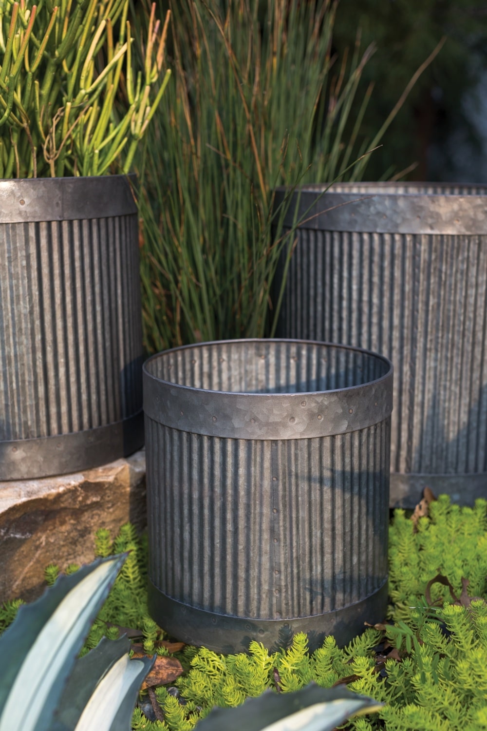 Derby Collection Pot Set of 4 By Accent Secor | Outdoor Planters, Troughs & Cachepots | Modishstore - 2