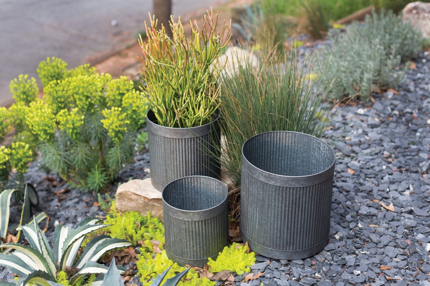 Derby Collection Pot Set of 4 By Accent Secor | Outdoor Planters, Troughs & Cachepots | Modishstore - 6
