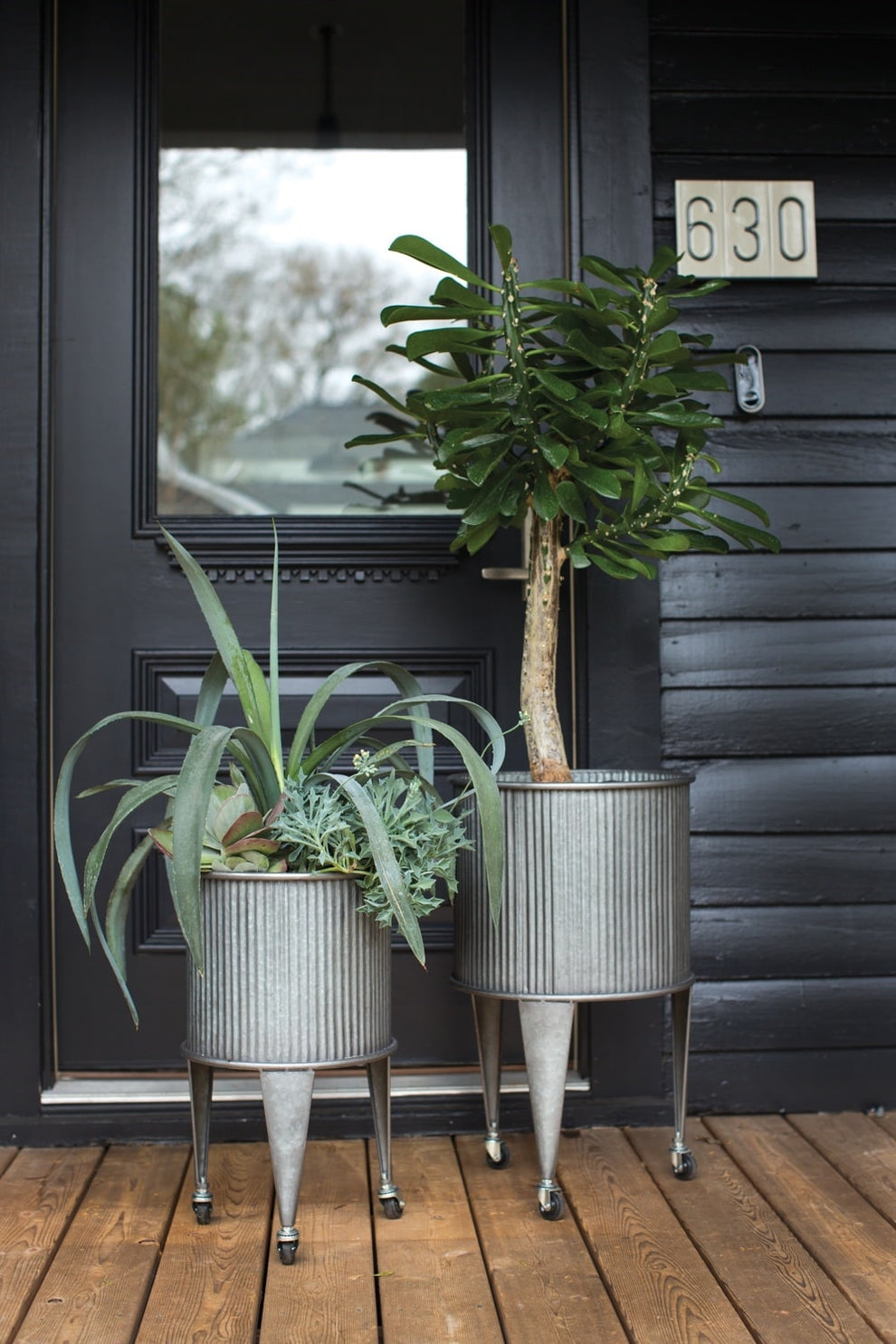 Derby Collection Set of 2 Cart By Accent Decor | Outdoor Planters, Troughs & Cachepots | Modishstore - 1