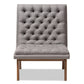 baxton studio annetha mid century modern grey fabric upholstered walnut finished wood lounge chair | Modish Furniture Store-3