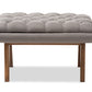 baxton studio annetha mid century modern grey fabric upholstered walnut finished wood ottoman | Modish Furniture Store-3
