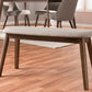 Baxton Studio Easton Mid-Century Modern Light Grey Fabric Upholstered Walnut Finished Wood Bench | Benches | Modishstore - 2