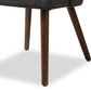 Baxton Studio Cody Mid-Century Modern Dark Grey Fabric Upholstered Walnut Finished Wood Dining Chair (Set of 2) | Dining Chairs | Modishstore - 3