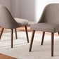 Baxton Studio Cody Mid-Century Modern Light Grey Fabric Upholstered Walnut Finished Wood Dining Chair (Set of 2) | Dining Chairs | Modishstore - 2