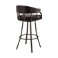 Palmdale 26" Swivel Brown Faux Leather and Java Brown Metal Bar Stool By Armen Living | Bar Stools | Modishstore - 5