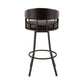 Palmdale 26" Swivel Brown Faux Leather and Java Brown Metal Bar Stool By Armen Living | Bar Stools | Modishstore - 6