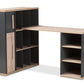 baxton studio pandora modern and contemporary dark grey and light brown two tone study desk with built in shelving unit | Modish Furniture Store-2