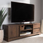 Baxton Studio Burnwood Modern and Contemporary Walnut Brown Finished Wood TV Stand | Modishstore | TV Stands