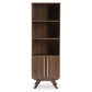 Baxton Studio Ashfield Mid-Century Modern Walnut Brown Finished Wood Bookcase | Bookcases | Modishstore - 6