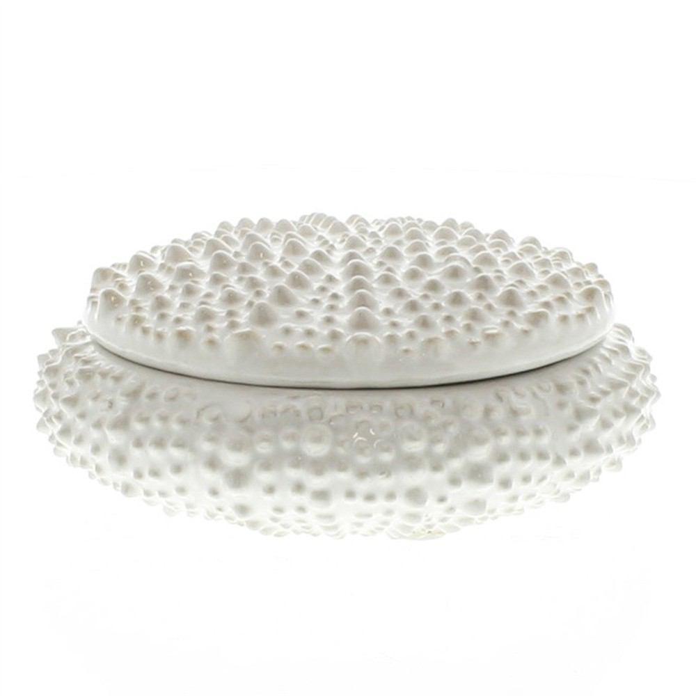 HomArt Urchin Ceramic Box - White - Small-3