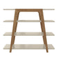 Manhattan Comfort Gowanus Geometric 47.24 Modern Ladder Bookcase with 4 Shelves in Off White | Bookcases | Modishstore