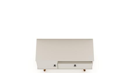 Manhattan Comfort Tribeca 35.43 Mid-Century Modern TV Stand with Solid Wood Legs in Off White | TV Stands | Modishstore - 8