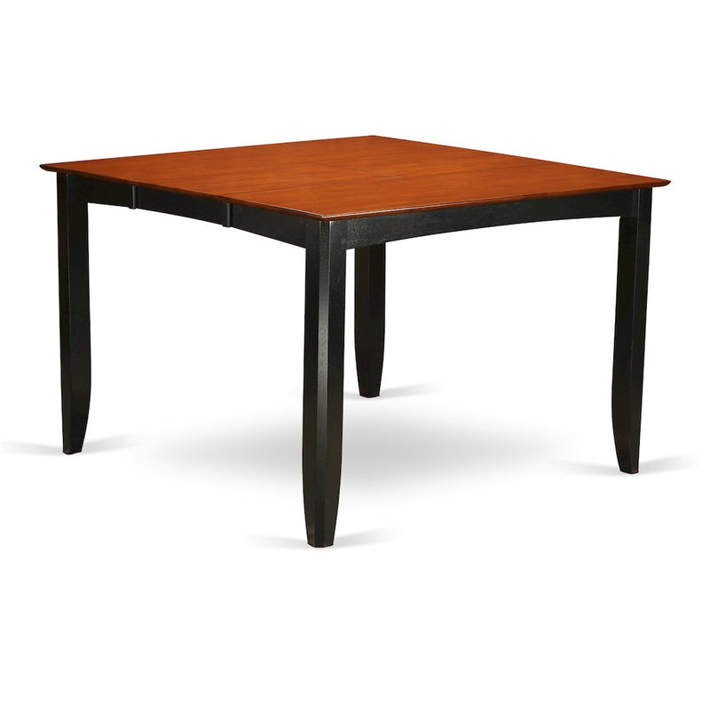 Fairwinds Gathering Counter Height Dining Square 54" Table With 18" Butterfly Leaf Finished In Black & Cherry By East West Furniture | Dining Tables | Modishstore